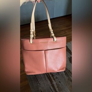 Michael Kors Coral Leather Tote